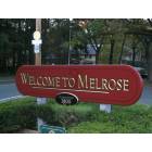 Melrose: Welcome sign on Lynn Fells Parkway