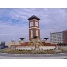 Coralville: Iowa River Landing clock tower