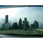 Houston: : Traveling South on I-45 just before passing downtown Houston