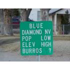 Welcome to Blue Diamond, Nevada