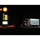 Manistique: : Shell station on Route 2 at night