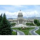 Boise: : Boise, Idaho: The State Capitol, viewed from a rooftop across the street.