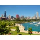 Chicago: : Chicago, view of Navy Pier and marina