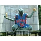 Detroit: : "Spirit of Detroit" statue during Pistons Finals Games