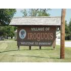 Iroquois: Town Sign on North Side - Photo Taken in 2001