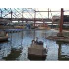 St. Louis: : paddle boats at Union Station Mall behind the Hard Rock Cafe