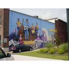 Jackson: rock-a-billy hall of fame mural downtown