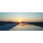 Kansas City: Sunset on the Missouri River from the Paseo Bridge