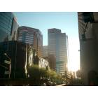 Phoenix: : Sun setting in downtown Phoenix