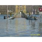 Eureka Springs: : Beaver Town suspended bridge closed due to flood