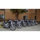 Hesperia: : Motorcycles in front of the Holiday Inn Experss & Suites in Hesperia