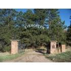 Evergreen: : entrance to the cemetery