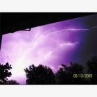 Clarks Hill: Brillient burst of lightning- Photographed on the east side of town