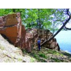 Arkansas City: Massive brick structures on the banks of Kate Adams Lake - assumed to be river boat mooring when Kate Adams was a part of the Miississppi River prior to the 1927 Flood.