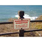 Palos Verdes: Strong warning at the Ocean Cliff