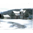 Port Orford: : The Lindberg Home on a snowy morning, A rare Scene
