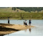 Vacaville: Family fishing in park at Lake Berryessa Vacaville, CA