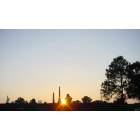 Columbus: : Linwood Cemetery at sunset