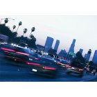 Los Angeles: : los angeles freeway into downtown