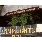 Oakland: : historic Oakland Oregon Lamplighter Inn with Turkey info in window