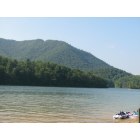 Mountain City: View of lake and mountains within Cherokee National Forrest