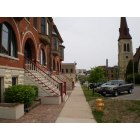Janesville: : Janesville: Dodge St. (downtown, First Congregational Church in Backgroud)