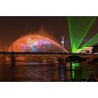 Dayton: : Dayton Ohio's laser light show use's fountain mist as a screen