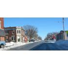 Carterville: Main St and Tennessee Ave, Carterville, MO, winter time