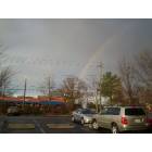 Cary: : Rainbow over downtown Cary after the Christmas Parade, 12/11/2004.