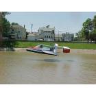 Troy has hovercraft races on the Great Miami River each summer.