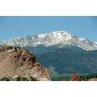 Colorado Springs: Pikes Peak from Garden of the Gods