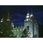 Salt Lake City: Temple Square in the throes of an August thunderstorm.