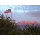 Green Valley: : Flag & Mountains at sunset, Green Valley, AZ, USA