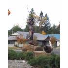Shady Cove: : Salmon fishing monument outside City Hall in Shady Cove, Oregon
