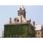 Williamsport: : Old City Hall with summertime ivy in bloom