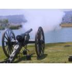 Bear Valley Springs: : $th of July Cannon shot at the lake