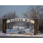 The welcome to Hudson sign that was on the old highway 12 toll bridge.