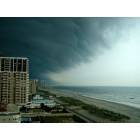 Atlantic City: Storm Clouds moving in from mainland over AC & Ocean