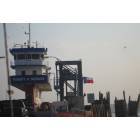 Galveston: : Port Bolivar-Galveston, TX Ferry, the Texas Flag, and seagulls