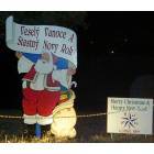 Moulton: Moulton - (Czech) Santa's Village sign - sponsored by local business and residents