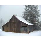 Foresthill: Old Barn in Forsthill during Snow of 2006