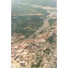 Columbus: : Columbus, Ga aerial view facing North. To left, Phenix City Ala. across River.