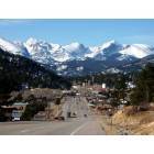 View of entering Estes Park from Highway 34