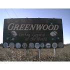 Greenwood: Old Billboard proclaiming Greenwood's claim to fame