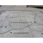 Cartersville: : sidewalk map near depot