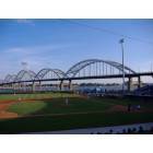 Davenport: John O'Donnell Stadium Inside Centennial Bridge in background