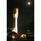 The Standpipe, the town's old water tower, pictured in June 2006 at night.