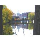 Flint -Looking across the Flint river to the Citizen's Bank Building downtown