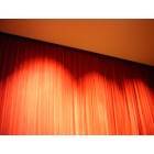 East Porterville: The red curtains of the Buck Shaffer Auditorium.