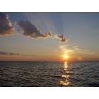 Columbia: One of the many beautiful sunsets on the Albemarle Sound in Columbia